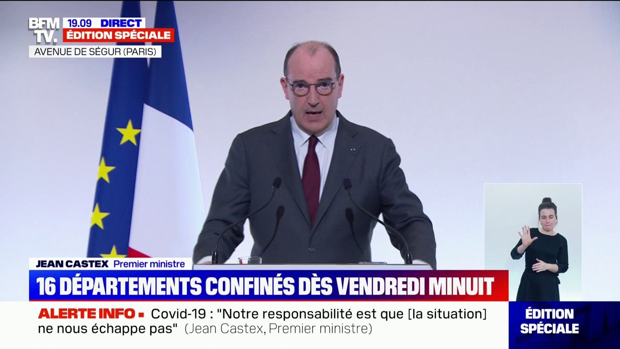 Jean Castex: "Dans les 16 départements concernés par ces nouvelles mesures, nous maintiendrons le parti pris de laisser les écoles ouvertes"