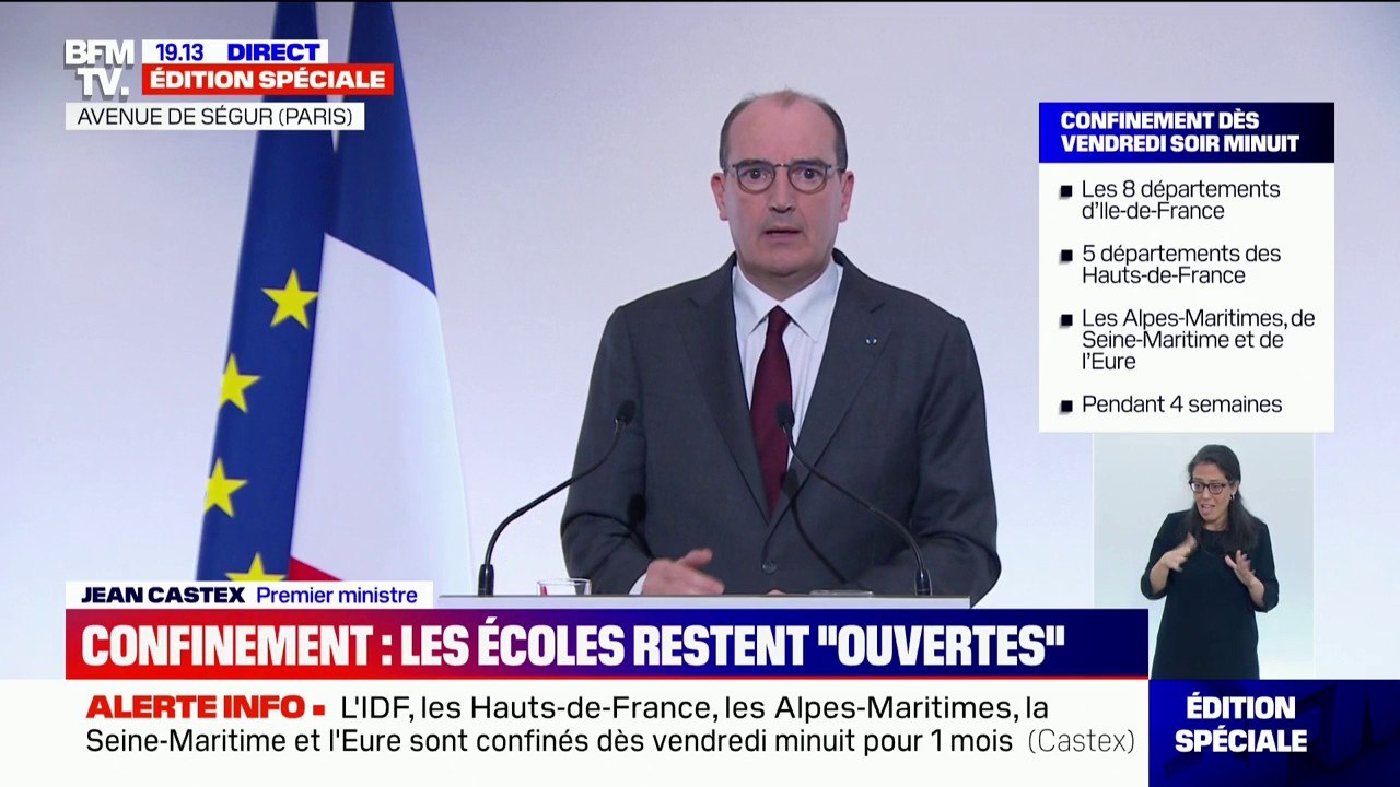 Jean Castex: "Pour les habitants des territoires concernés, les déplacements inter-régionaux seront interdits sauf motifs impérieux ou professionnels"