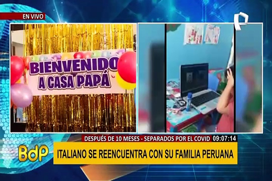 Separados por el COVID-19: familia se reúne luego de 10 meses de estar alejados
