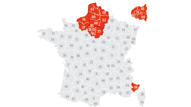 Covid-19 : la carte des 16 départements reconfinés pour 4 semaines
