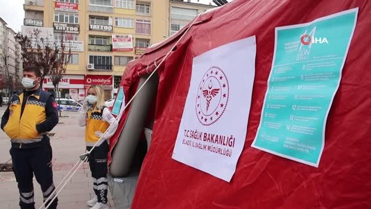 Elazığ'da vatandaşa aşı kolaylığı... 'Acil Müdahale Çadırı' kuruldu