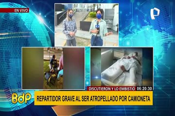 Download Video: Chorrillos: joven repartidor está grave y pierde todos los dedos del pie tras violento atropello