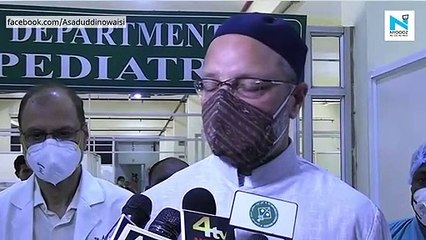 Watch: Asaduddin Owaisi takes first jab of COVID-19 vaccine at Hyderabad hospital