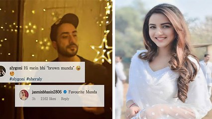 Jasmin Bhasin commented On Aly Goni's Brown Munda Song check out | FilmiBeat