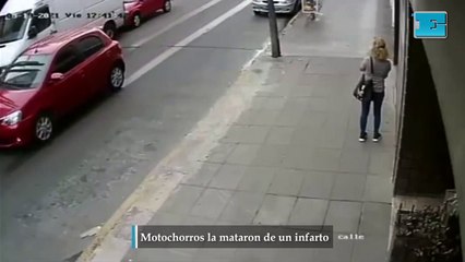 Motochorros la mataron de un infarto