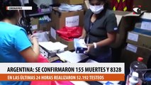 Coronavirus en Argentina: confirmaron 155 muertes y 8.328 nuevos contagios en las últimas 24 horas