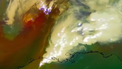 Weather satellite captures wave of lightning flashes across the Southeast