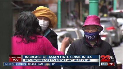 increase in Asian hate crimes in the U.S., BPD encourages people to report any hate crime