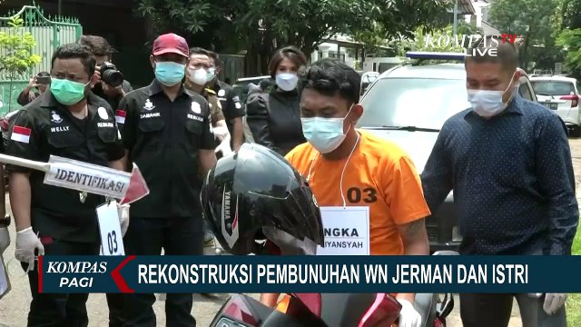 Rekonstruksi Kasus Pembunuhan WN Jerman dan Istri, 32 Adegan Diperagakan Tersangka