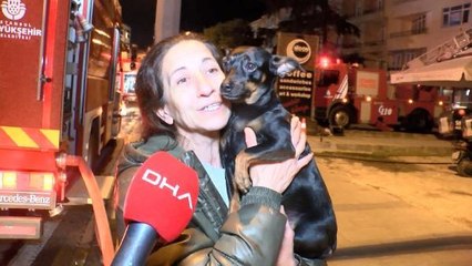 EVE DUMAN DOLDUĞUNU GÖREN KAHRAMAN KÖPEK, SAHİBİNİ ÖLÜMDEN KURTARDI