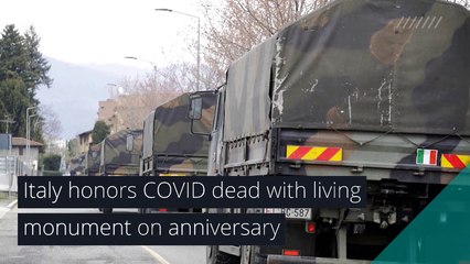 Italy honors COVID dead with living monument on anniversary, and other top stories in health from March 19, 2021.