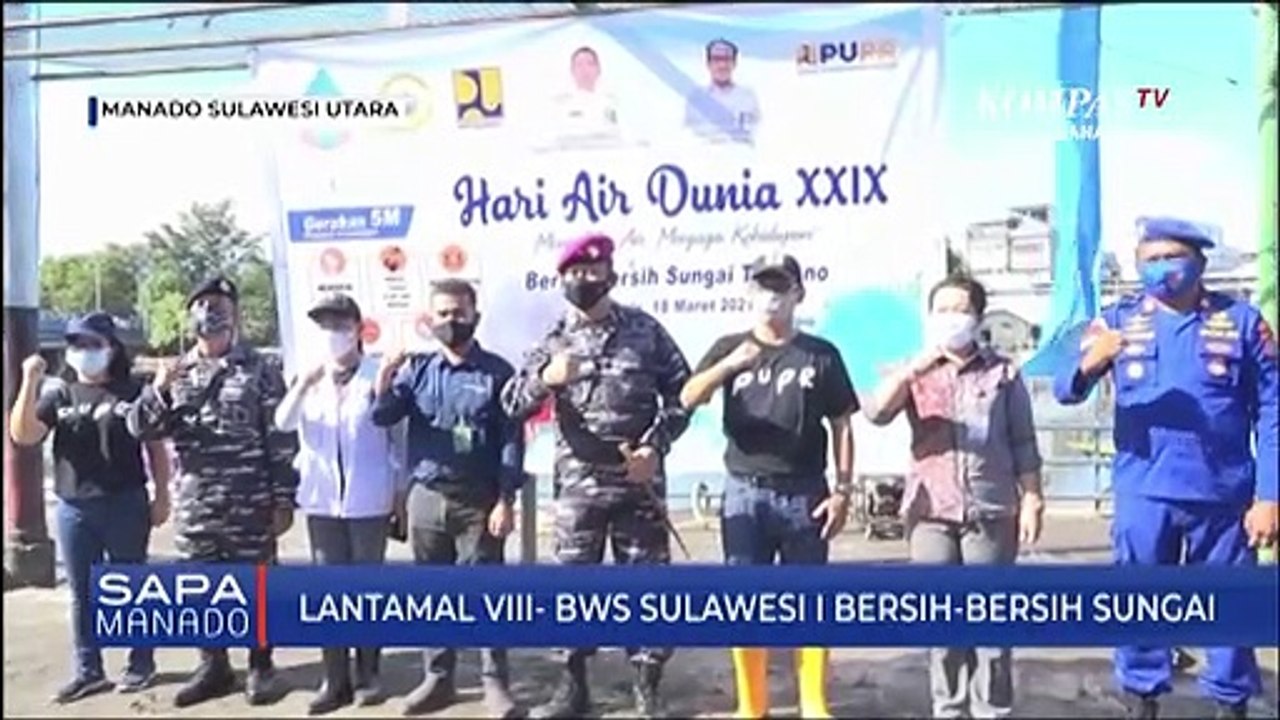 Lantamal VIII & BWS Sulawesi I Bersih-Bersih Sungai