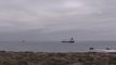 ÇANAKKALE - Bozcaada açıklarında Panama bayraklı kuru yük gemisi karaya oturdu