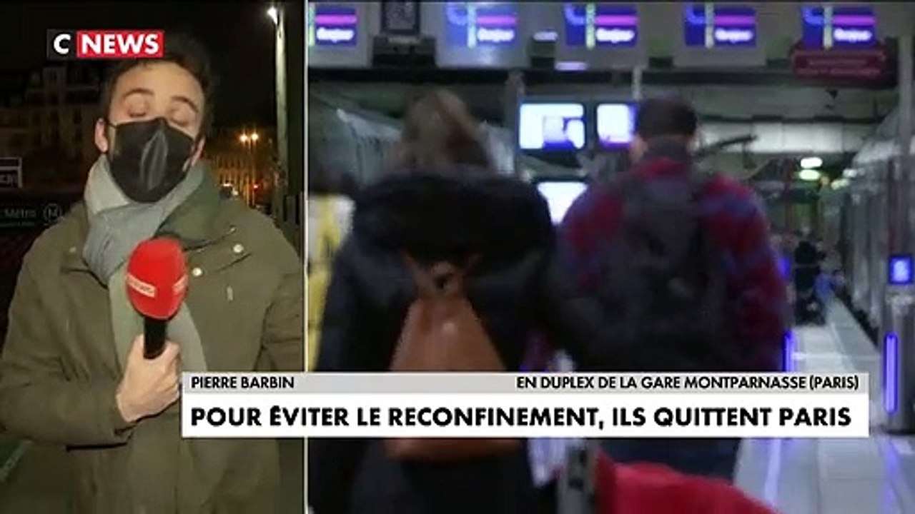 L'annonce hier soir du reconfinement de seize départements provoque la fuite des parisiens qui prennent d'assaut les trains qui affichent complet