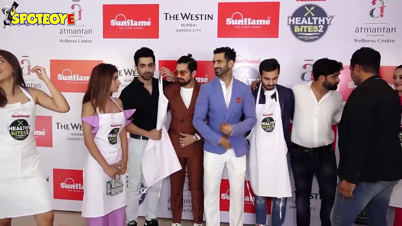 Aneri Vajani,Karishma Sharma,Vishal singh & Others at the launch of Sunflames healthy bites season 2