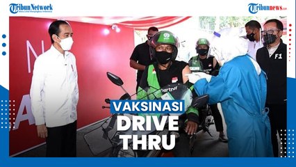 Joko Widodo Tinjau Vaksinasi Covid-19 Model Drive Thru