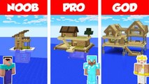 Minecraft NOOB vs PRO vs GOD- SURVIVAL HOUSE ON WATER CHALLENGE in Minecraft _Animation