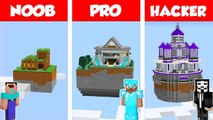 Minecraft NOOB vs PRO vs HACKER- SECRET SKY HOUSE BUILD CHALLENGE in Minecraft _ Animation