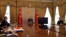 Erdoğan'ın AB Komisyonu Başkanı Leyen ve AB Konseyi Başkanı Michel ile videokonferans görüşmesi sona erdi