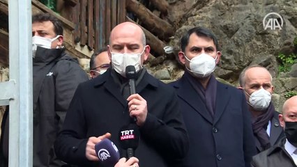 İki bakan yangın felaketi yaşanan Dereiçi köyünde