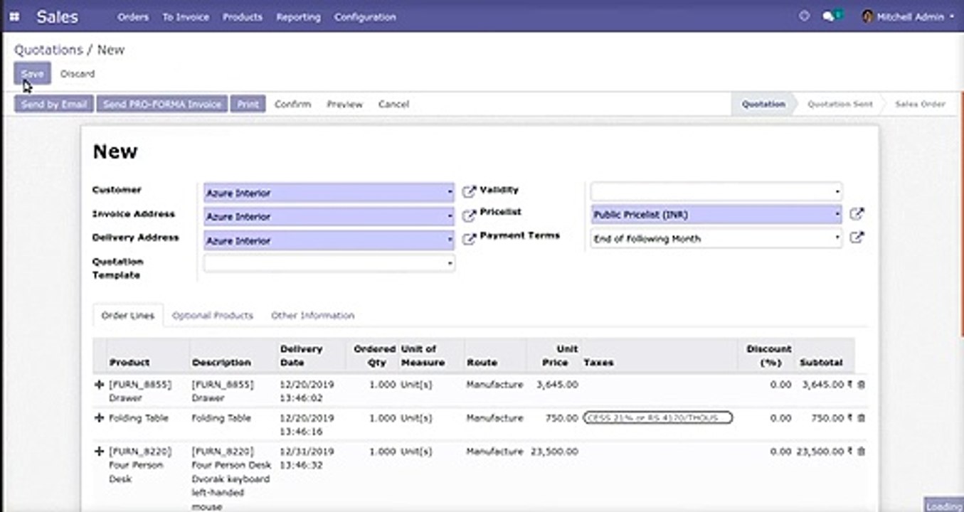 How to manage Expected Delivery date of Product | Sale Order | Odoo