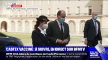Jean Castex arrive à l'hôpital militaire Bégin pour se faire vacciner contre le Covid-19