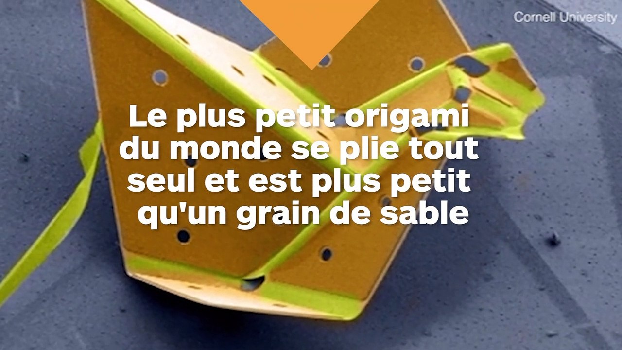Le plus petit origami du monde est plus petit qu'un grain de sable