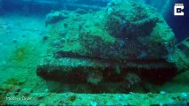 Un plongeur découvre un tank japonais de la 2nde guerre mondiale coulé dans les eaux de la Micronesie