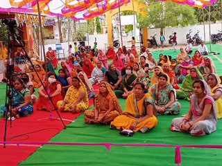 विजय नगर में श्रीमद् भागवत कथा का शुभारंभ धर्ममय हुआ माहौल