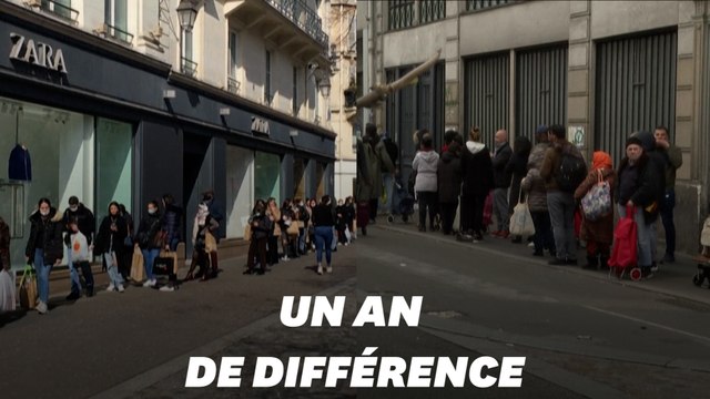 Ces gigantesques files d'attente rappellent celles du premier confinement