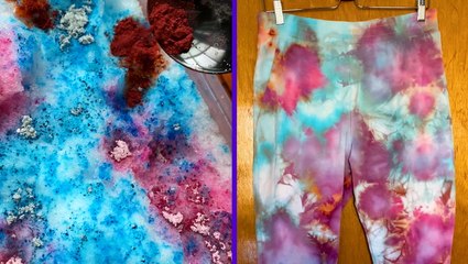 Snow tie-dye is a great DIY for creating unique, watercolor-like patterns– here's how to make it