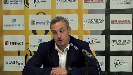 Rémi Giuitta après la victoire de Fos Provence Basket contre Poitiers