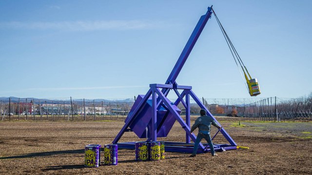 Sierra Nevada Catapulted a Keg of Their Beer Over 438 Feet to Set a New World Record