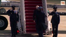 Joe Biden tropieza varias veces al subir a avión presidencial