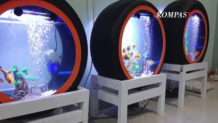 Ban Bekas Disulap Jadi Aquarium Cantik!