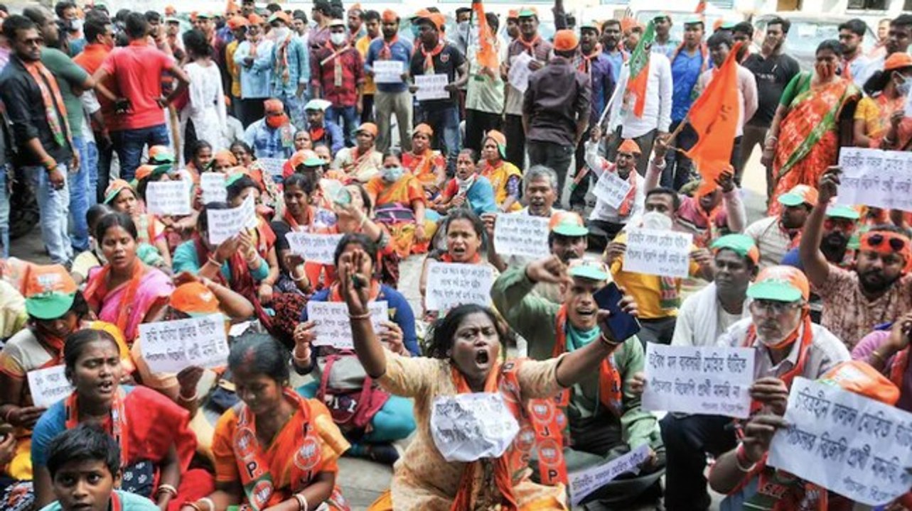 BJP vs BJP in Bengal: Party workers protest ove...