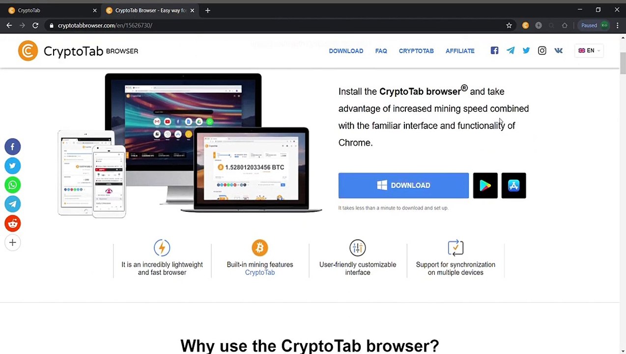 CRYPTOTAB UNLIMITED BITCOIN MINING HACK