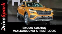 Skoda Kushaq Walkaround & First Look | Specs, Features, Variants & Other Details
