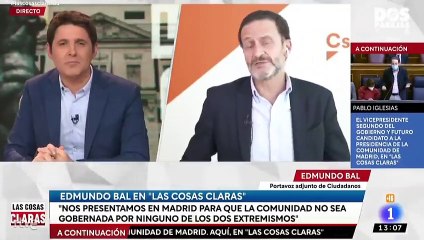 La palabra de Edmundo Bal (Ciudadanos) no dura ni 24 horas: así negaba la que sería su posterior candidatura a luchar por la presidencia de Madrid