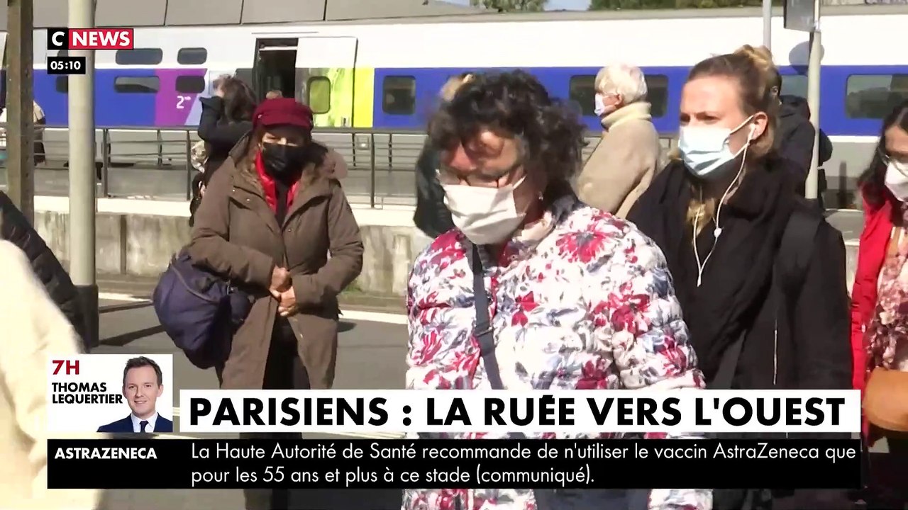 Coronavirus - Reportage à La Baule où des centaines de parisiens viennent se réfugier depuis hier pour fuit le confinement de la capitale