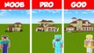 Minecraft NOOB vs PRO vs GOD- ITALIAN HOUSE BUILD CHALLENGE in Minecraft _ Animation