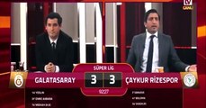 Rizespor'un galibiyet golü sonrası GS TV spikeri çıldırdı! Görüntüler anbean kaydedildi