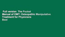 Full version  The Pocket Manual of OMT: Osteopathic Manipulative Treatment for Physicians  Best