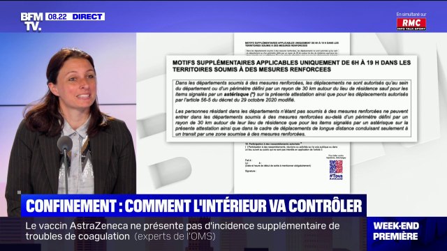 Confinement: la porte-parole du ministère de l'Intérieur concède que la nouvelle attestation est complexe