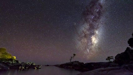 La voie lactée dans la baie de Tasmanie