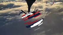 F-18 savaş uçaklarına havada yakıt ikmali