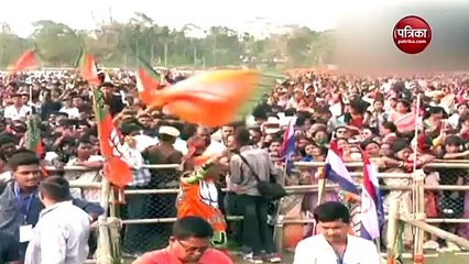 प्रधानमंत्री नरेंद्र मोदी ने असम के चबुआ में की रैली