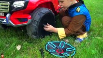 Artem and Power Wheels Cars Tractor - Funny stories with toys for Kids