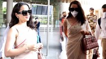 Kangana Ranaut की Mumbai Airport पर फिर हुई Y SECURITY के साथ एंट्री: Watch video | FilmiBeat