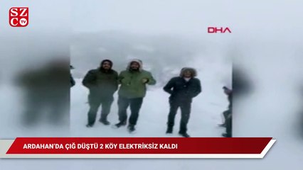 Posof'a çığ düştü, 2 köy elektriksiz kaldı